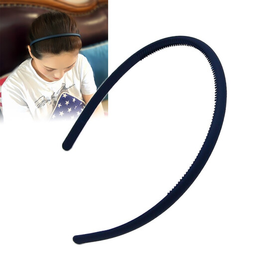 Qiaogege simple frosted toothed anti-slip hairband Korean hairpin face wash women's headband clip headband temperament hair accessory simple black