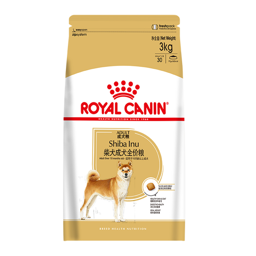 ROYAL CANIN Royal Dog Food SIA26 Shiba Inu Adult Dog Food Full Price Food Medium-sized Dog Adult Dog Healthy Skin and Coat Over 10 Months SIA26 Shiba Inu Adult Dog 3KG