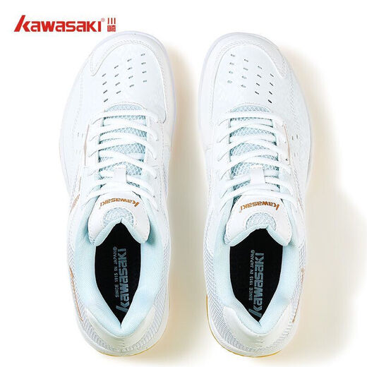 Kawasaki Kawasaki authentic new professional badminton shoes for men and women shock-absorbing and anti-slip breathable training sneakers K-086 086 white 39
