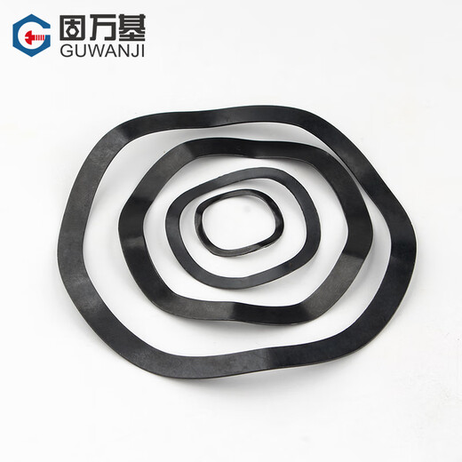 Guwanji Wave Washer Black Wave Elastic Washer Three Peaks Wave Spring Washer Wave Washer National Standard 65 Manganese Steel M50*61 5 Peaks-10 Only