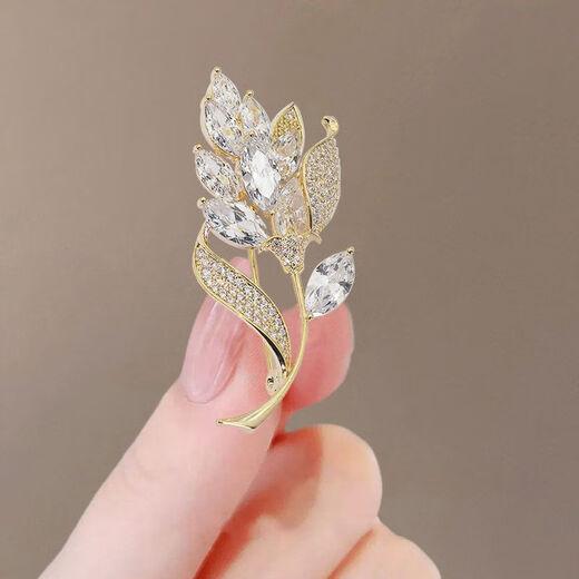 LEMIAO Tulip Brooch Feminine Pin Suit Sweater Retro Exquisite Corsage 2024 New Trend Tulip Brooch A01-203