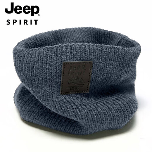 JEEP hat men's neck scarf plus velvet warm knitted scarf autumn and winter cold protection neck pullover scarf A0636