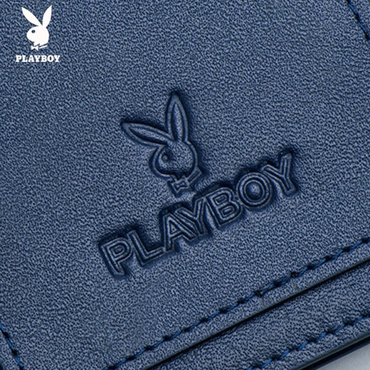 Playboy Wallet Мужской бизнес-капусная билетная клипа с многофункциональным многократным кошельком с большой пропускной способностью Blue