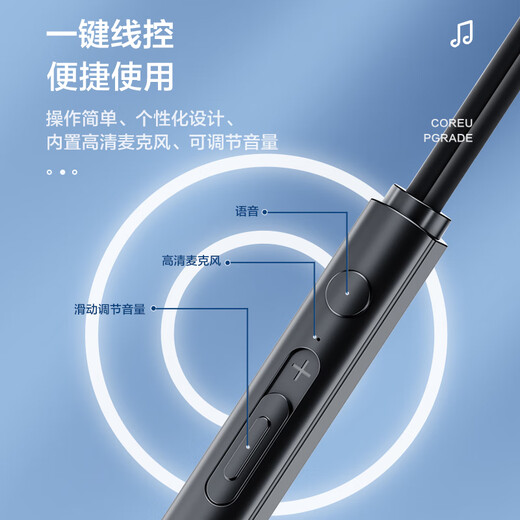 Wise Nation 3-meter extension cable computer headset wired in-ear with microphone two-in-one desktop notebook game headset e-sports live broadcast double-hole plug round head special