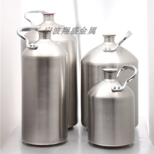 Wine bottle, stainless steel 304 stainless steel beer barrel, home brew second-batch wine barrel, craft beer bottle delivery transfer barrel, outdoor portable liquor bottle 8L