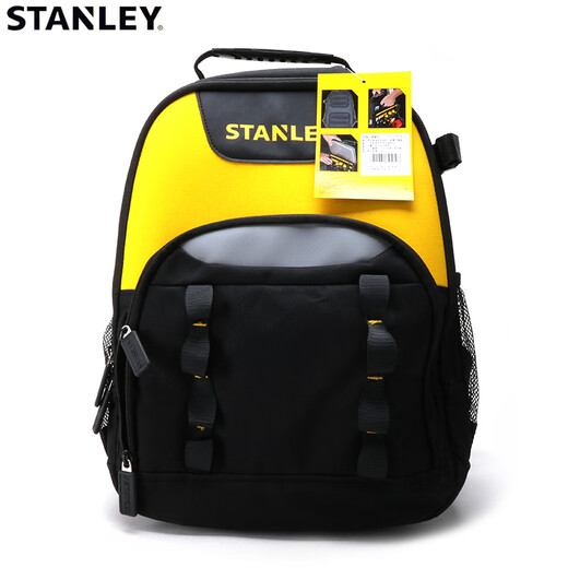 RSRDDY tool bag multifunctional canvas thickened portable school bag square plastic bottom tool bag 15 shoulder tool backpack