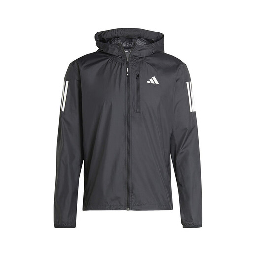 阿迪达斯 （adidas）男子外套春夏薄款时尚百搭运动跑步修身连帽防风夹克 IN1483 黑色 2XL