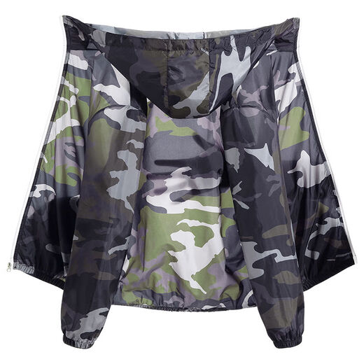 Reyao summer sun protection clothing for men plus fat and quick-drying sunshade outdoor fishing jacket takeaway sun protection clothing sun protection clothing camouflage style dark green S 60-80Jin Jin is equal to 0.5 kg