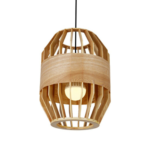 New Chinese style birdcage lamp, modern Chinese style wooden restaurant chandelier, creative personality, bed and breakfast, bar art decoration, solid wood birdcage lamp, small size A