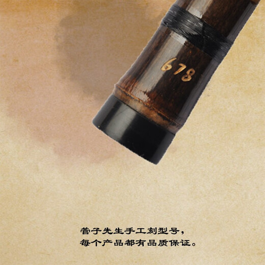 管子先生单节专业紫竹笛小笛子乐器横笛成人儿童男女生初学牧童笛古风 F调+笛包