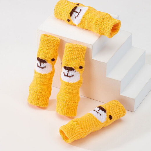 Sour bear dog socks, pet anti-dirty foot covers, anti-scratch Teddy Bichon joint socks, knee protectors, leg protectors, elbow protectors, yellow bear L (recommended weight 9-12 Jin Jin is equal to 0.5 kg)