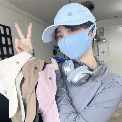 槿城可扎马尾速干棒球帽夏季空顶帽女显脸小可挂口罩遮阳太阳帽MZ-687 黑色/马尾空顶球帽 均码