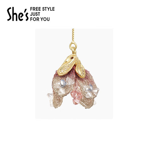 She s Akiko Monet impression embroidered butterfly high-end hairpin new Chinese style hairpin ancient style birthday gift for women pink A0