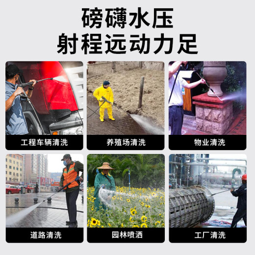金卡德汽油柴油洗车机商用超高压力帆电动清洗机工业管道疏通水枪AR泵 0W 【意大利泵】汽油880斤20米电启动