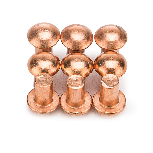 Jinggong copper rivets semi-round head solid rivets round head rivets copper solid copper rivets M2.5M3M4M5M6 3*5 (200 pieces)