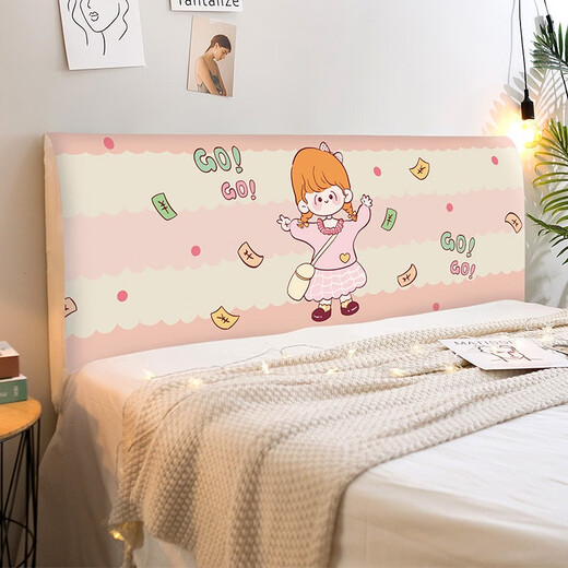 Dabenniu Nachtbedeckung 2025 Neues universelles All-Inclusive-Bett-Rückenlehre-Abdeckung Kinderbetthülle Hässliche Stoffschutzschutzabdeckung CTZ736 180 cm (für 1,8 Meter Kopfteil Universal)