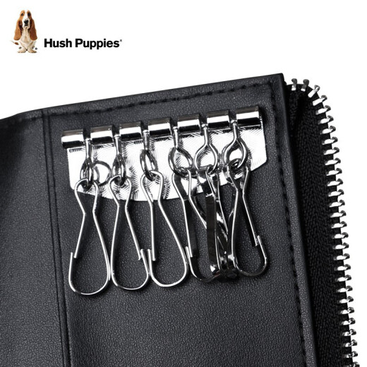 Hush Puppies key bag for men's external card slot portable keychain multi-function storage bag gift box birthday gift