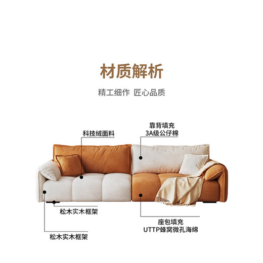 Ziwu Sofa Wohnzimmer Stoff Sofa kleine Apartment Technologie Fleece Sofa Sofa Sofa Sofa Sofa Sofa Sofa Sofa Sofa Sofa Sofa Sofa 831#3,0 Meter große Viersitze