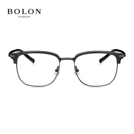 BOLON暴龙眼镜光学镜框可配镜商务近视镜架男BJ6098&BJ6198 大码B10-深枪/亮黑 单镜框