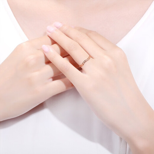 Saturday Fortune (ZLF) 18K gold ring for women, rose gold plain ring, ring tail ring, holiday gift for girlfriend, No. 13