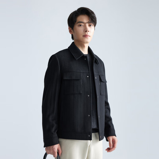 Lilang Fashion Fashion Men's Clothing [Textura Jacquard] Abrigo de lana de lana de lana de lana de lana de lana.
