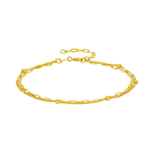 Liuguifu Jewelry 18K Gold Bracelet Geometric Ring K Gold Bracelet Bracelet K Yellow Double Layer Color Gold Bracelet EK0300016