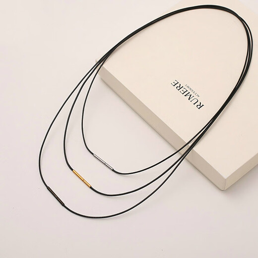 1.0mm thin necklace rope with small hole pendant lanyard for men and women's birth year red rope black leather rope pendant rope black buckle 1.0mm black 45cm