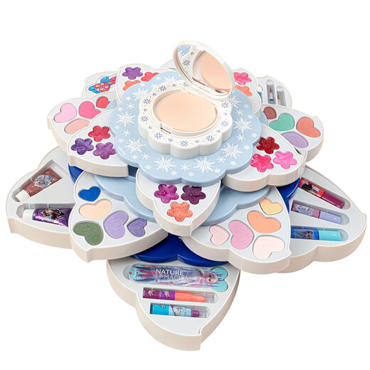 Disney Children's Cosmetics Set Gift Box Make -up Girl Geburtstag Geschenk Prinzessin Aisha spielt House Lidschatten -Nagellack