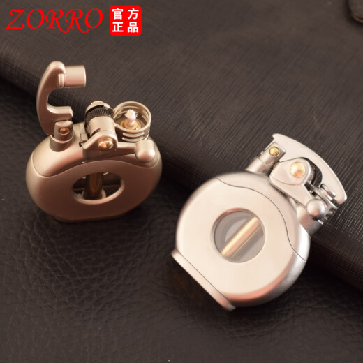 佐罗打火机686摇臂可视透明油仓复古创意个性打火机男士礼品 Z686-003金拉丝 简装