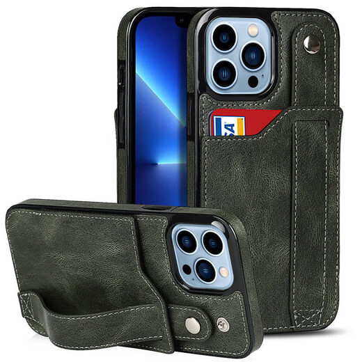 MOTO -Aufgabe für Apple 15/16 Mobiltelefonhülle iPhone14pro Max Schutzhülle Wallet Card Armband Stand Business MEN Apple 16plus Personalisierte kreative Back Case [Classic Black] iPhone15