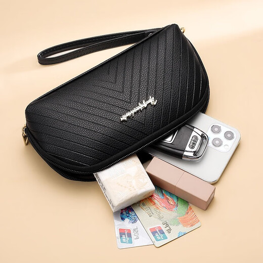 Changyin Chinese Valentine's Day Fashion Clutch Women's Wallet Long Coin Purse Mobile Phone Bag Large Capacity Clutch Bag Women's Small Bag Yellow (Lucky)