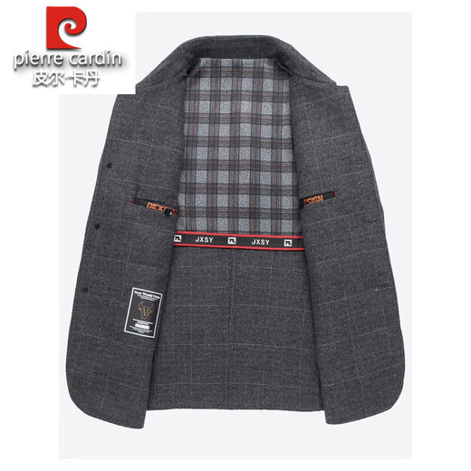 Pier Cardin High-End-Business-Wollmantel für Männer 2024 Herbst neue lässige und ältere Wollanzug Jacke für Männer dunkelgrau XL 180 [Empfohlen 145-160jin [Jin ist gleich 0,5 kg]]