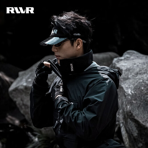 RVVR24 Hard Shell Jacket Black Warrior III Windproof, Rainproof, Waterproof and Breathable Outdoor Fishing Lure Fishing Suit Deep Space Black-Dark Warrior II L