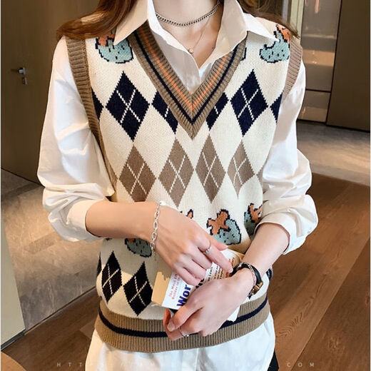 冉艺岚针织马甲外穿女感新款特大码毛衣胖针织外穿宽松马夹慵懒风 黑色9901单件马甲 5XL 均码 码200-230斤