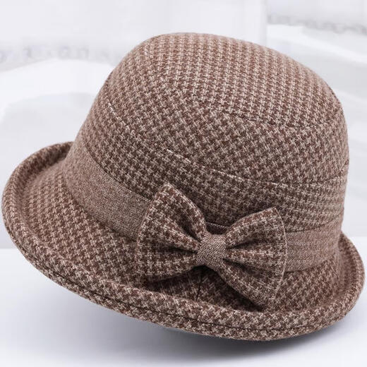 Changyin Sombreros de mediana edad y ancianos para mujeres en otoño e invierno Mother Woolen Pot Hombo Grosado abuela primavera y otoño