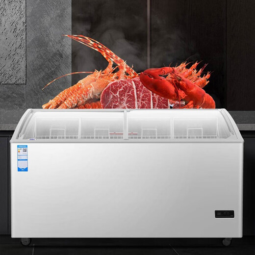 
Haier commercial large freezer horizontal fresh-keeping cabinet supermarket food cabinet sliding glass door island cabinet arc door 1.854 meters/refrigerated and frozen-719HE
