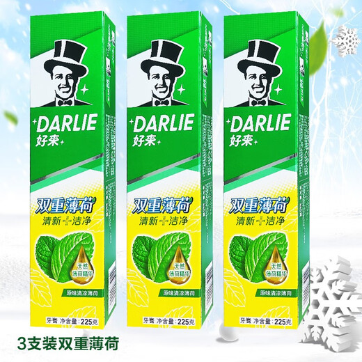 Haolai Schwarz Zahnpasta Homepaket große Kapazität 3 Packungen Doppelte Minze + Tee Bijian + Super weißer Bambuskohle Erwachsener Reiniger Superweiß Bambuskohle Deep Cleanser 190G*2