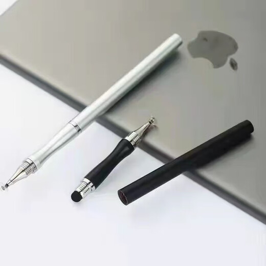 Teléfono móvil de iPad de lápiz estructural adecuado para manzana condensador de escritura a mano Pen de pintura de teléfono móvil Pintura móvil Cepillo delgado 2 en uno. Bolígrafo estructural (negro)