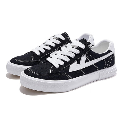 Huili Frühlings- und Herbst -Leinwandschuhe neue trendige Paar Sport und Freizeitbrettschuhe kgh749t schwarz und weiß 42