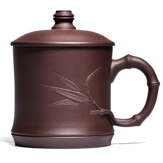 Junlixuan Zisha Cup Yixing Fully Handmade Original Mineral Purple Clay Tea Set Zisha Cup Tea Cup Strong Bamboo Cup 500ml