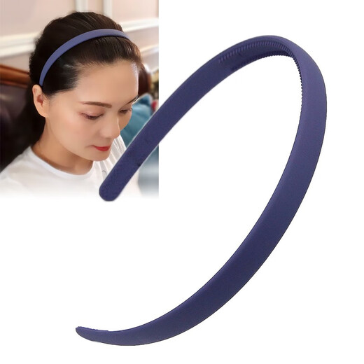 Qiaogege simple frosted toothed anti-slip hairband Korean hairpin face wash women's headband clip headband temperament hair accessory simple black