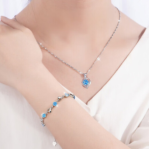 Stephen's birthday gift platinum necklace for women platinum necklace moissanite luxury goods for girlfriend light luxury model Ag Engraved SF Express next day delivery light luxury model single-minded Ag