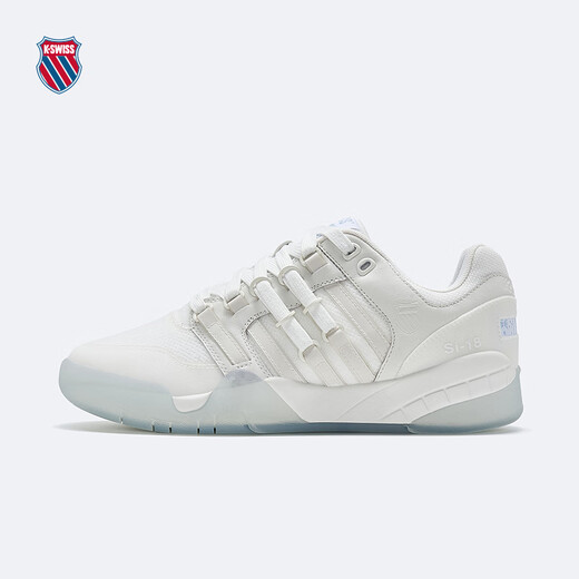 Kswiss [Gleicher Stil in der Show] Freizeitschuhe für Männer und Frauen Frühlingspaar lässig Fashion Slam Schuhe 9275-US Wimbledon White/Breeze Blue 42