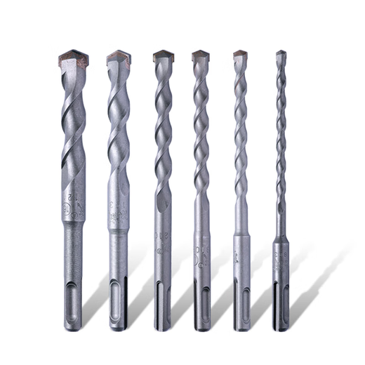 Dongcheng electric hammer drill bit with round handle, two pits and two slots, 6-25mm concrete impact drilling wall drilling drill bit, round handle electric hammer drill bit-6X110mm