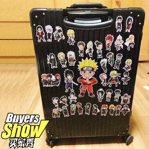Bei Guang Naruto Sasuke Cartoon Aufkleber Helm Personalisierte Koffer Aufkleber wasserdichte trendige Marke Koffer Trolley Hülle Koffer Aufkleber Laptop Gitarre Kühlschrank Dekoration Wandkleher Aufkleber
