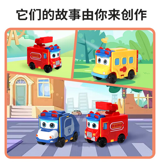 BIG TAYLOR children's toy car boy 1-3-6 years old ever-changing school bus police car reverse transformation toy car model birthday gift