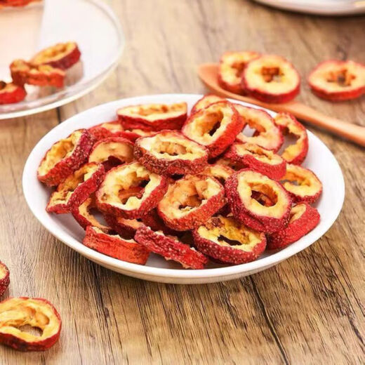 Yuebaizi seed-free dried hawthorn, freshly pitted hawthorn rings, hawthorn slices, specially selected hawthorn hollow rings soaked in water to aid digestion and brewing, 5A grade hawthorn rings, 3 cans