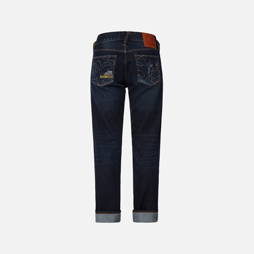 EVISU  男士佛头迷彩刺绣修身剪裁牛仔裤男2EAHTM2JE12210CT 牛仔蓝 29
