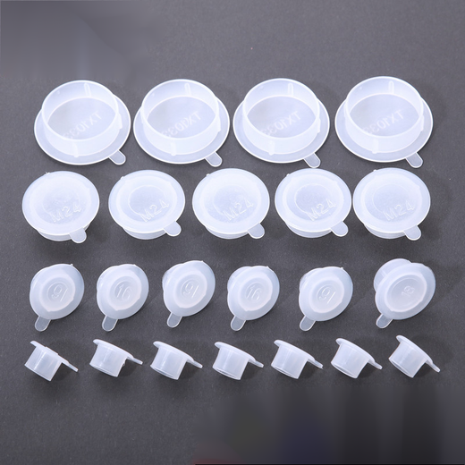 White plastic plug plug cap inner plug hole plug hole cover inner thread dust cover threaded hole protective sleeve round pipe plug ZEIROU D-M12 (50 pieces)