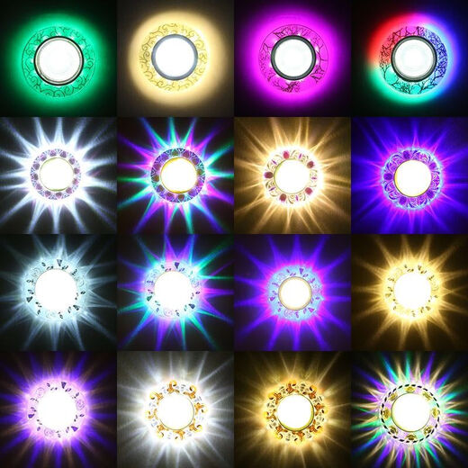 LED-Downlight, Strahler, Lochlicht, eingebettete dreifarbige Decke, ultradünne Deckenleuchte, Öffnung für Wohnzimmer, 6/7/8/9/17 cm, rosa Wassertropfen, einzelnes Licht (warmes Licht)